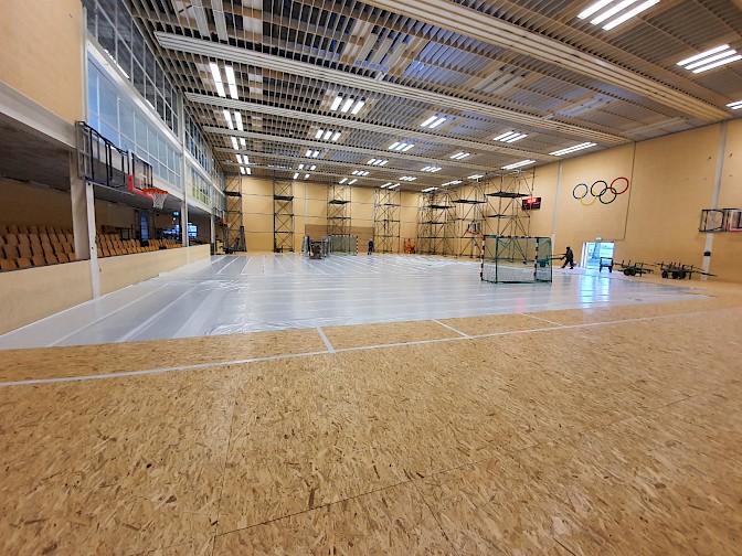 Asbestsanering in sporthal