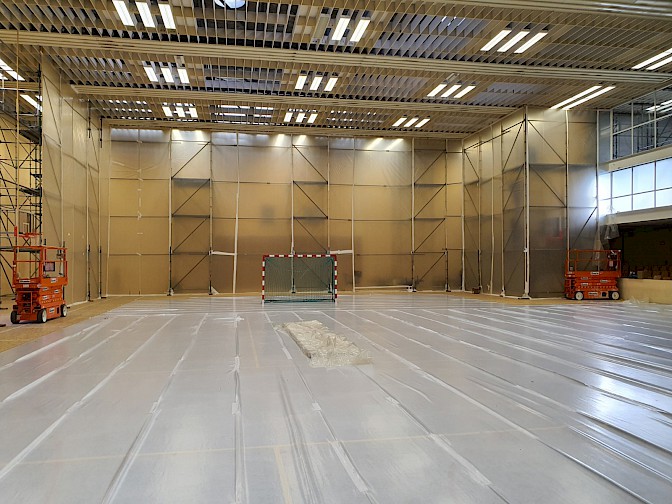 Containment asbestsanering sporthal
