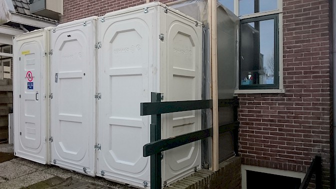 Douche sluis t.b.v. asbestverwijdering