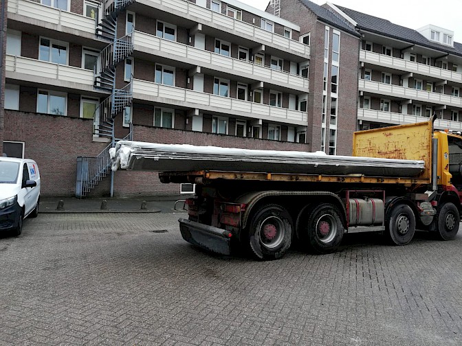 Transport asbesthoudend materiaal