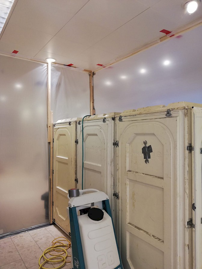 Foliewand t.b.v. asbestverwijdering