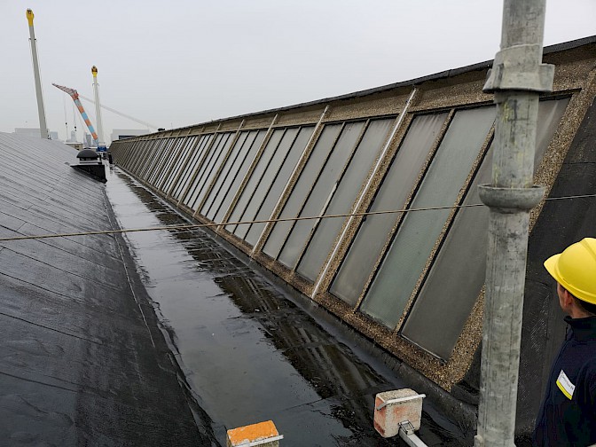 Werken op hoogte asbestsanering